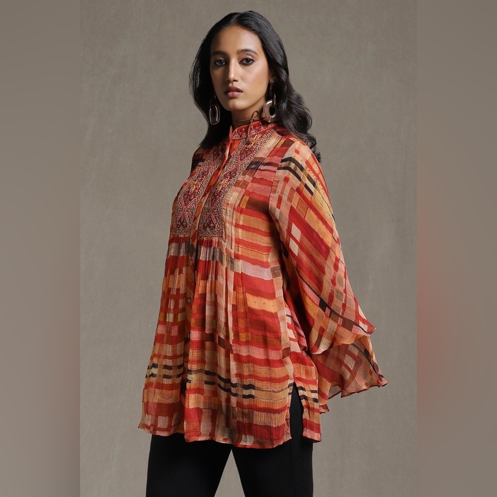 Ritu Kumar Multicolor Beaded Kurti Size Small NEW